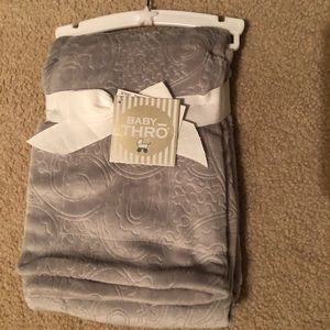 Gray baby throw